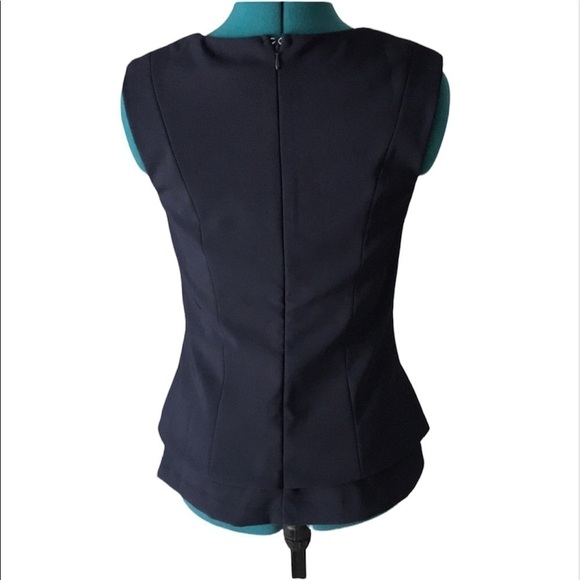 Le Chateau Navy Blue Sleeveless Top Made in Canada Size XXS - Picture 3 of 8